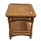 Resin Wicker Side Table 23"h., 18"w