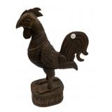 22" Folkart Wood Carved Rooster Sculpture