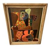 Signed Epinel 1957 Mixed Media Painting