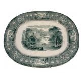 19th Century Shannon Transfer Ware Platter 17"
