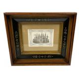 Mount Auburn Chapel Print VTG Framed 14"h., 15"w