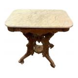 Worn Eastlake Marble Top 29"h., 30"w