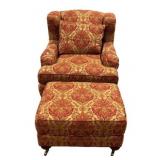 Bassett Furniture Upholstered Arm Chair and Ottoma