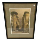 David Roberts Great Hall at Karnak Print 28"h., 2