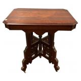 Eastlake Victorian Parlor Lamp Table 30"h., 30"w