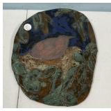 Glazed Pottery Bird Wall Plaque 13"