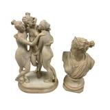 Three Graces Reproduction Sculpture and goddess Di