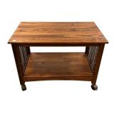 Rolling Table Modern 23"h., 32"w,