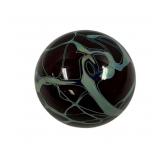 Signed J Bryon 1987 Glass Paperweight