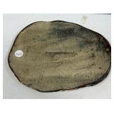 Glazed Pottery Plate 13"w