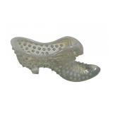 VTG Fenton Opalescent Hobnail Cat Head Shoe 5 1/2"