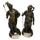 Mercury and Juno Metal Sculptures 14"