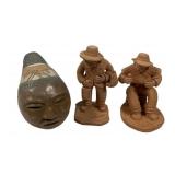 Signed Mexico Terra Cotta Pottery 5"