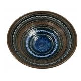 Glazed Signed Holland Pottery Bowl 12"dia