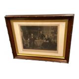 Engraving Print by William Sartian Lincoln and His