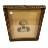 Photograph Framed Charles Sumner 17"h., 14"w