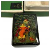 Russian Palekh lacquer Box Signed USSR 1988