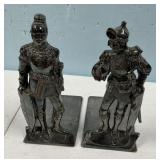 Pair of Silver Plate Knight Bookends 10"