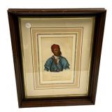 Timpoochee Barnard Uchee Warrior Colored Lithograp