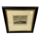 Pendennis Castle in Cornwall Print framed 16" x 1