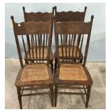 Oak Pressed Back Chairs
