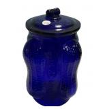 12" Blue Planters Glass Jar