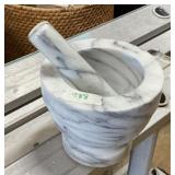 Gray Mortar and pedestal Set