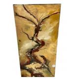 Signed Janice Robbins Abstract Painting 24"h., 12