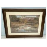 Signed Grant MacDonald Whitetail Print 27"h., 34"