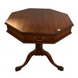 Octogan Drum Table 26"h., 28"w