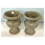 Pair of Resin Planters 9"