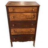 Worn Finish Chest of Drawers 47"h., 28"w., 16"d