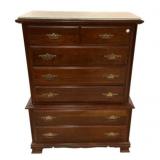52"h., 39"w, 18"d Late 20th Century Chest on Ch