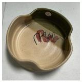 Signed Pottery Bowl 9"