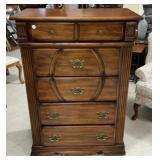 Late 20th Century Cherry Chest of Drawers 52"h.,