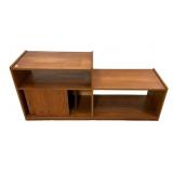 Mid Century Danish Low Rolling Bookcase 24"h., 53