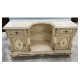 French Venetian Painted dressing Table 29"h,. 53"