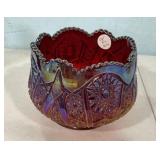 6"dia Indiana Glass Heirloom Sunset Carnival Glas