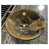 Signed Stoneware Pottery Bowl 10"