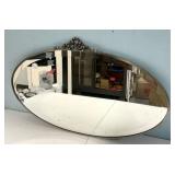 VTG Oval Beveled Wall Mirror 18"h., 27"w