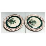 Two Gail Pittman Ceramic Plates 11"dia