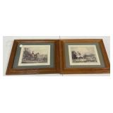 13"h, 16"w English Hunt Scene Prints