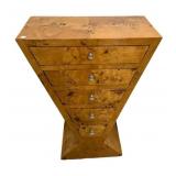 34"h., 27"w 14"d Art Deco Style Triangular Comm