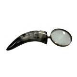 Steer Horn Magnifying Glass 11"
