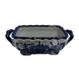 Victoria Ware Blue White 10"w, 4 1/2"h