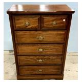 Late 20th Century Oak Chest of Drawers 48"h., 33"