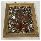 Fleur di Lis Mosaic Framed 12"   10"