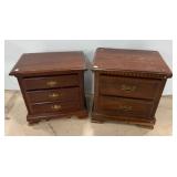 Two Late 20th Century Night Stands 23"h., 24"w
