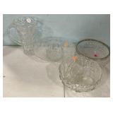Pressed Glass Pitcher and Bowls