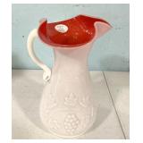 Milk Glass Pitcher 8 1/2"